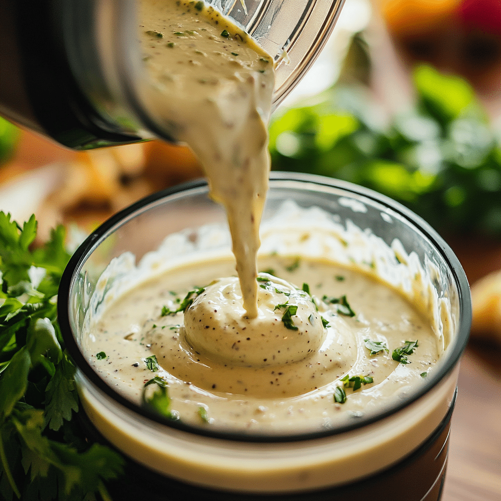 making caesar dressing for high protein salad