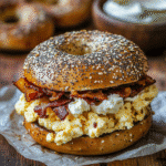 Toasted high protein gluten-free bagels with cream cheese